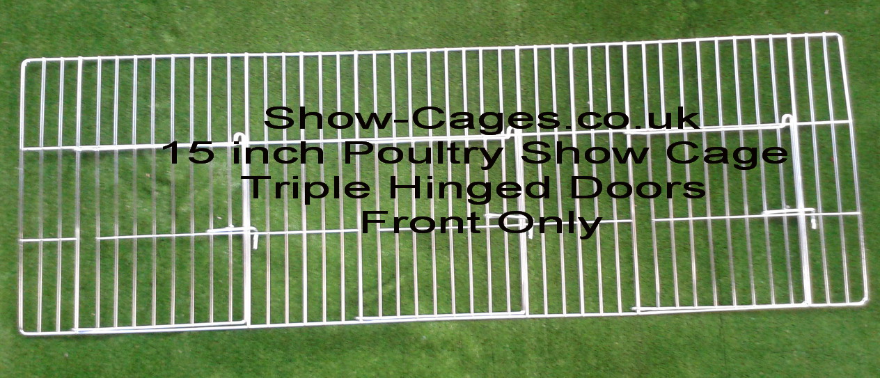 15" poultry show cage fronts with hinged doors FRONTS ONLY