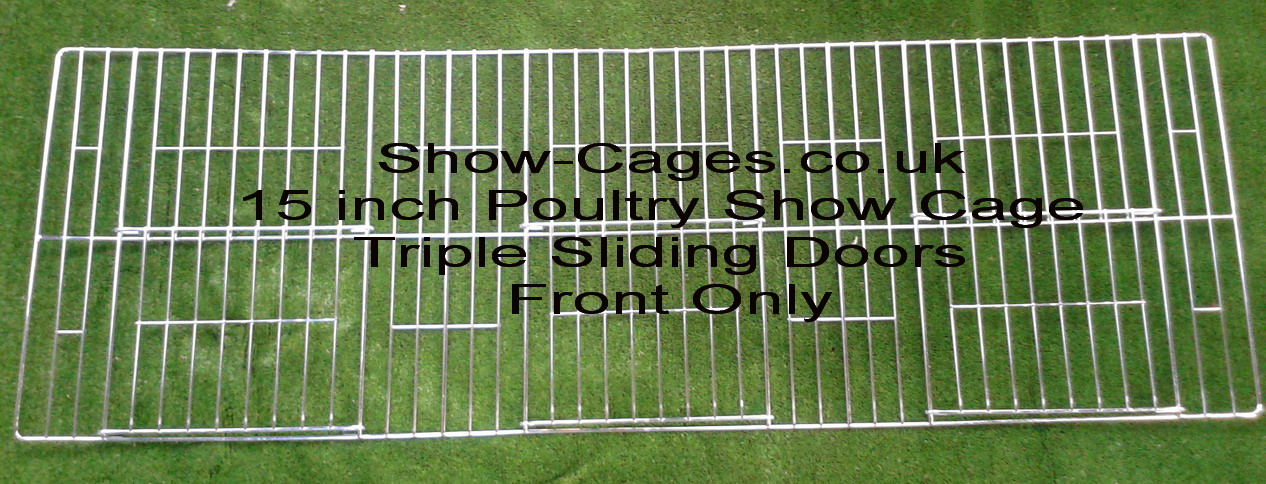 15" poultry show cage fronts with sliding doors FRONTS ONLY