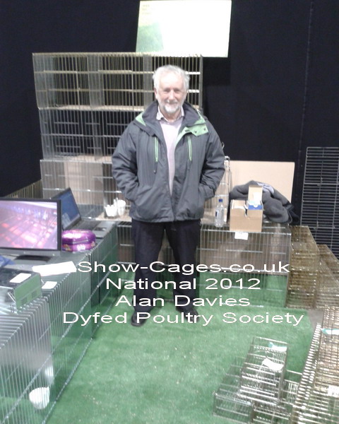 Alan Davis Dyfed Poultry Society visiting our stand, checking the quality of our show cages before placing an order, many thanks Alan