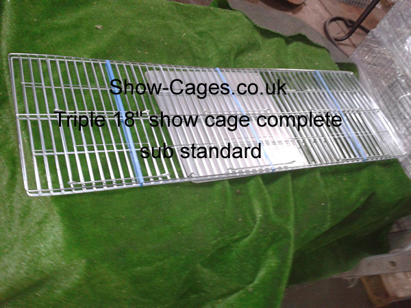 eighteen inch triple show cage complete with solid divisions | seconds quality