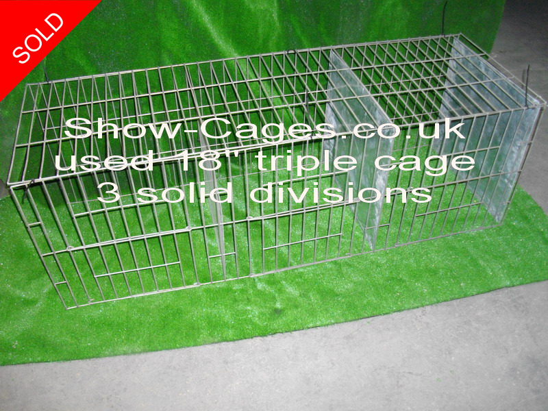 used 18" triple poulty show cage, very strong mesh £40 +vat