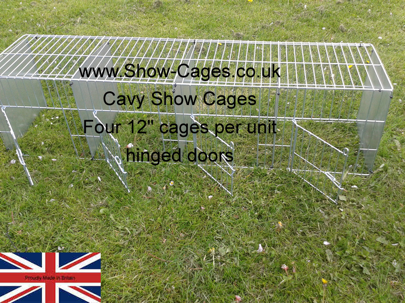 12" quad cavy show pens for cavies.