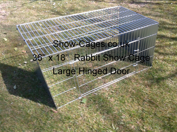 Much larger show pens for rabbits, wide hinged door