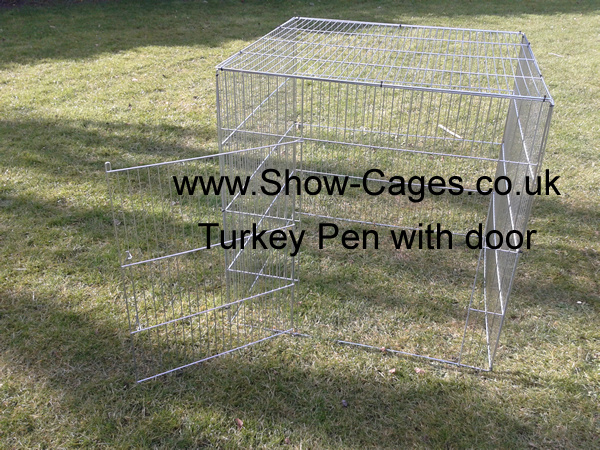 turkey show cage with opening door