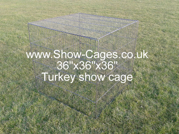 Newly developed Turkey show pens, five separate 36" panels connected using galvanised c rings or cable ties, can be used as top opening turkey pen.